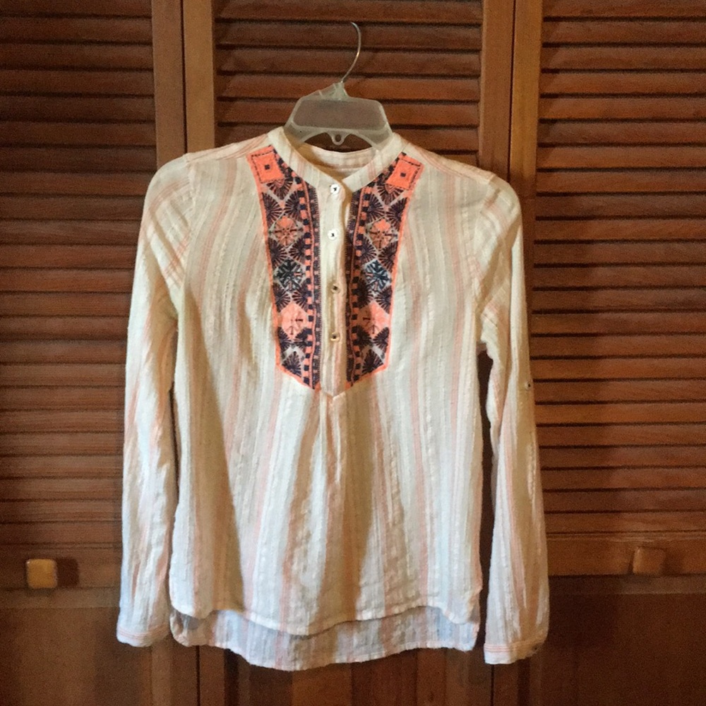 Anthropologie Embroidered Blouse